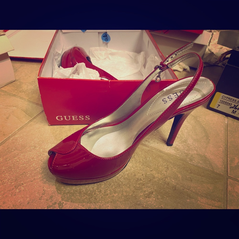 Red Guess heels